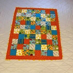 Hand Made | Bedding | Handmade Rectangular Patch Quilt Colorful Forest ...